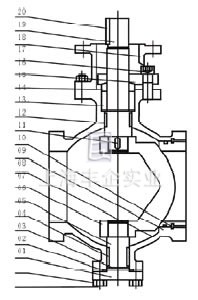 V型球閥 結構圖