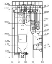 圖2 1025 t/h亞臨界自然循環鍋爐簡圖