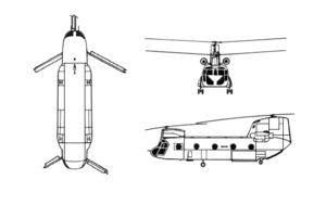 CH-47的三視圖