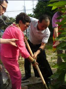 孫中山孫女與辛亥元老何子淵後裔在廣州植樹