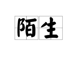 陌生[漢語詞語]