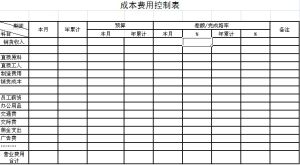 費用成本報表