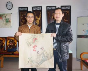 嶺南畫派著名畫家林國雄與中國當代著名國學家、文化學者肖健研討嶺南畫派藝術