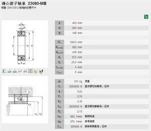 FAG 23080-MB 調心滾子軸承