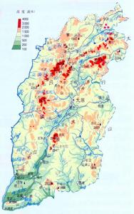 山西省地形圖