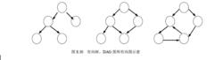 有向樹、DAG 圖和有向圖的示例