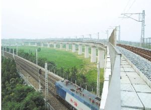 圖為橫跨京九線麻武疏解線特大橋