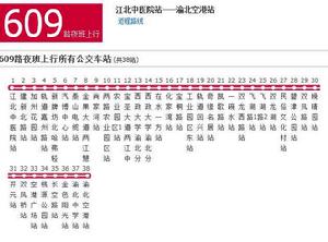 重慶公交609路夜班