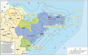 山東半島藍色經濟區空間布局示意圖