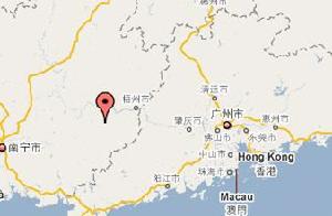 （圖）象棋鎮在廣西壯族自治區內位置