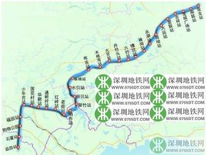 深圳捷運3號線線路圖