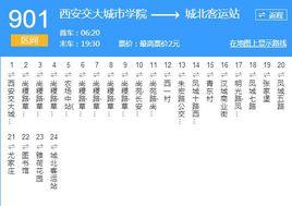 西安公交901路區間 西安公交901路區間