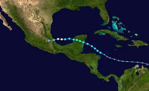 颶風富蘭克林 路徑圖