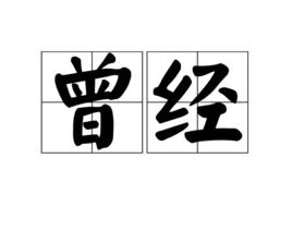 曾經[漢語詞語]