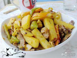 土豆條炒肉片