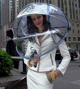 （圖）新型雨傘的防雨效果極佳