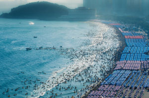 海雲台海水浴場發生離岸流