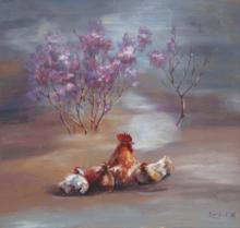 《雞》2012 布面油畫 60x60cm