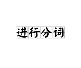 進行分詞