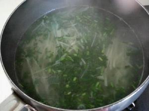 土豆絲韭菜沫湯