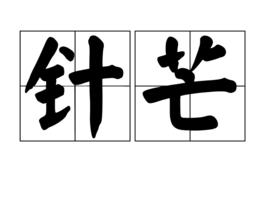 針芒[名詞，常以喻微細之物]