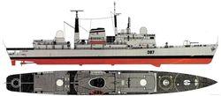 英國“謝菲爾德”級驅逐艦線圖