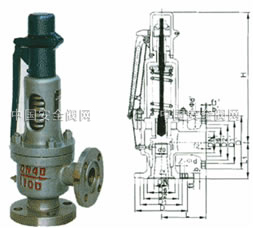 型號：A47H-100  彈簧微啟式高壓安全閥