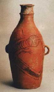 彩陶鯢魚紋瓶