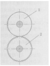圖3 不完全齒輪機構
