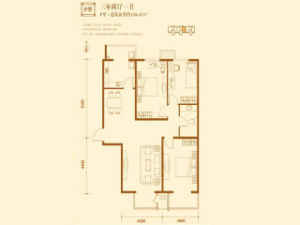 P戶型 三室兩廳一衛 126.21㎡