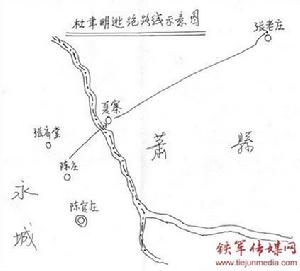 杜聿明逃跑路線圖