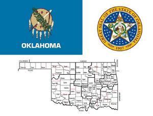 俄克拉何馬州州旗,州徽,行政區劃