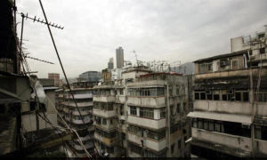 香港深水埗“鞋盒”房屋的外觀