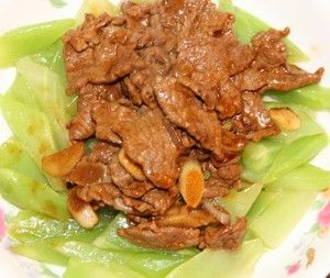 私家菜青筍炒牛肉