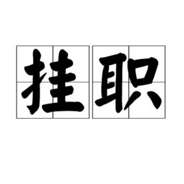 掛職[漢語詞語]