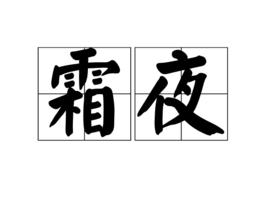 霜夜[漢語詞語]