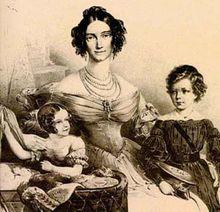 露多薇卡公主和長子路德維希和長女海蘭妮
