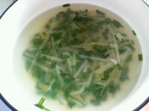 土豆絲韭菜沫湯