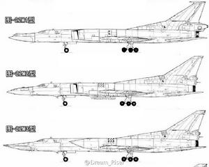 圖-22M1/2/3型對比