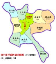 濟寧市政區圖