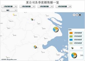 某公司各季度銷售地圖