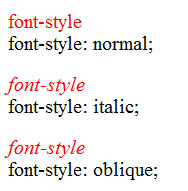 font-style