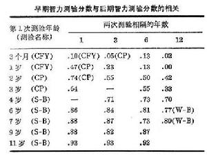 智力表分析