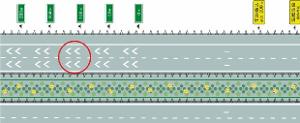 白色折線車距確認線