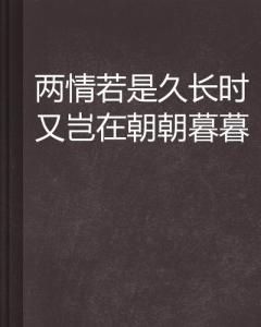 兩情若是久長時又豈在朝朝暮暮