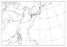 超強颱風蘭恩 路徑圖（JMA）