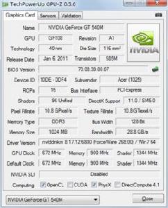 NVIDIA GeForce GT540M