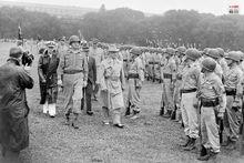 1946年7月15日，總統杜魯門檢閱442步兵團。