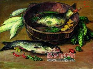 徐東白油畫作品《黔魚》