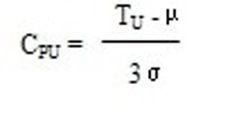 單側規格過程能力指數計算公式